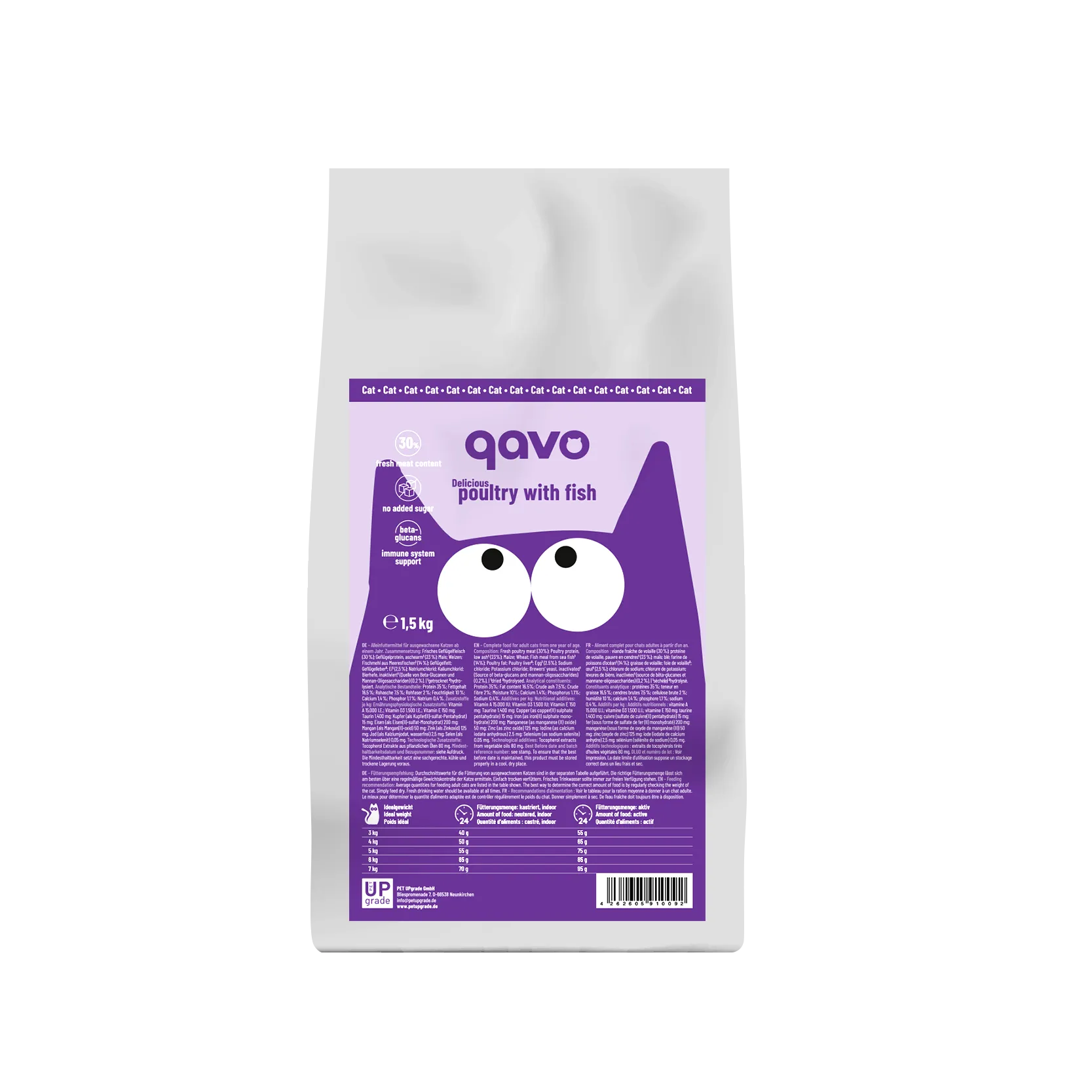 qavo poultry with fish - Katzen Trockenfutter