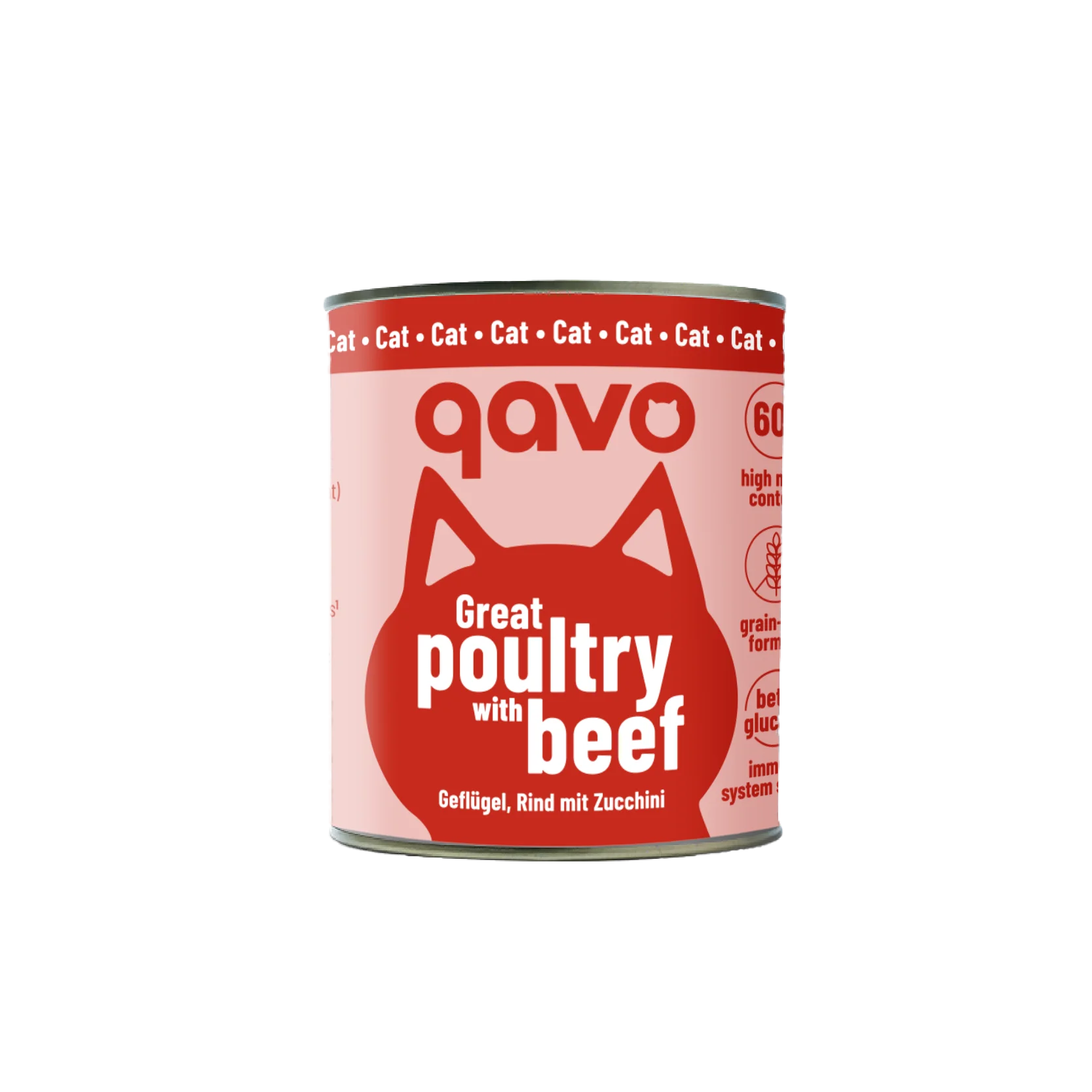 qavo poultry with beef - Katzen Nassfutter
